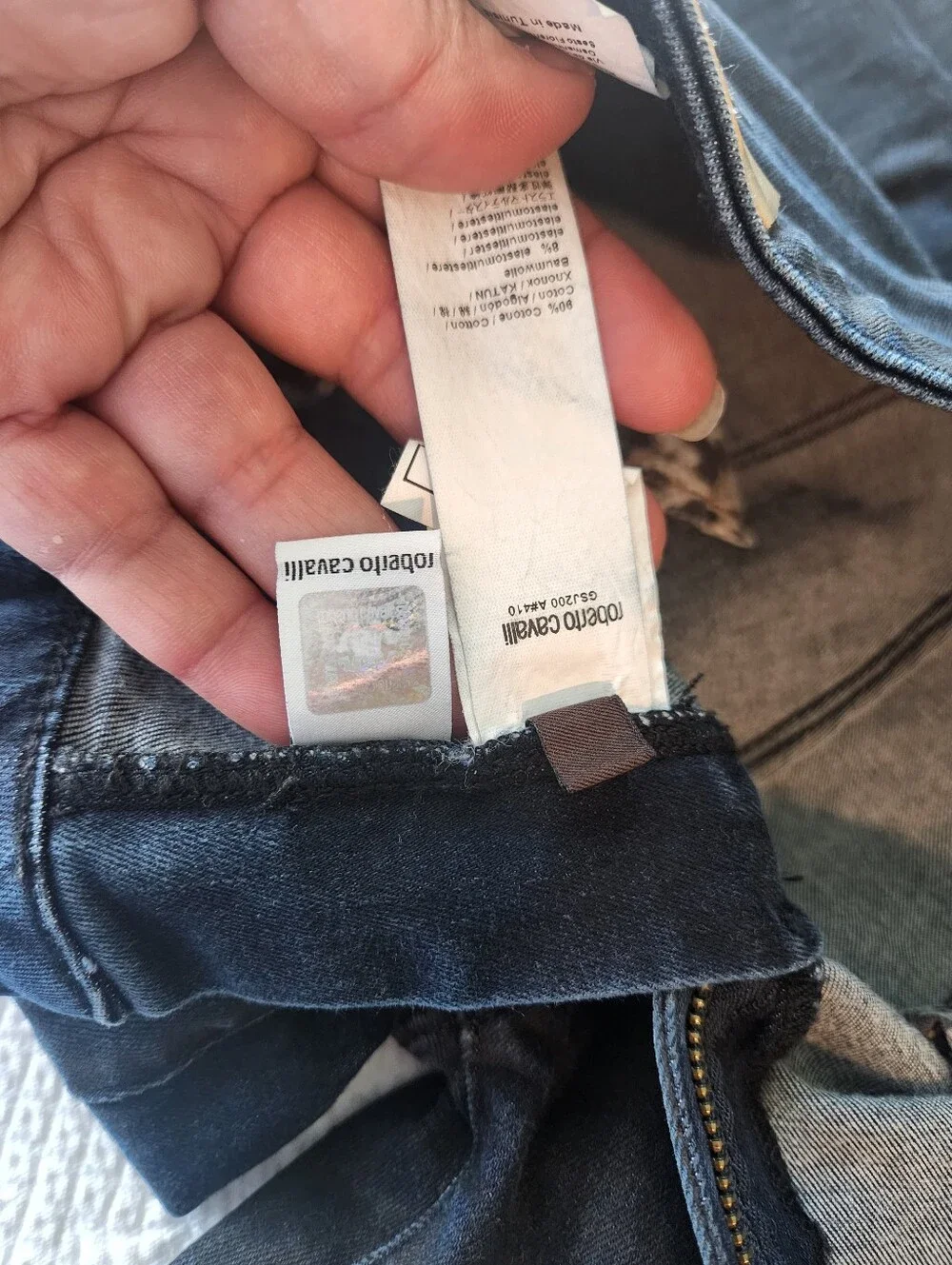 Roberto Cavalli Black Washed Skinny Jeans